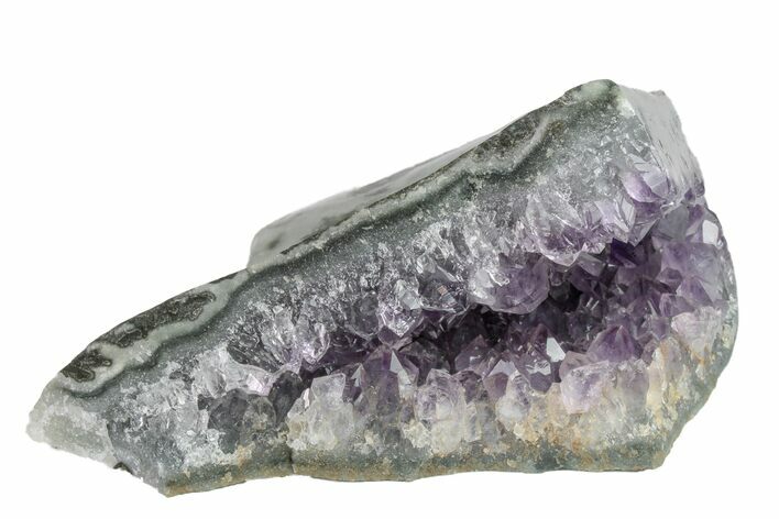 Purple Amethyst Geode With Polished Face - Uruguay #153582